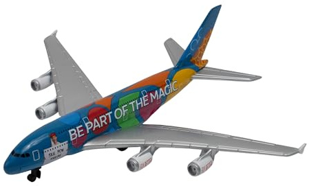 Daron Collectible Toy - Emirates Arlines A380 Double-Decker Flagship Airplane - Die-Cast Metal Model Airplane with Plastic Parts, for Children Ages 3+
