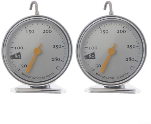 HpLive Lot de 2 thermomètres pour four électrique, thermomètre de four mécanique 50-280 °C, avec grand affichage
