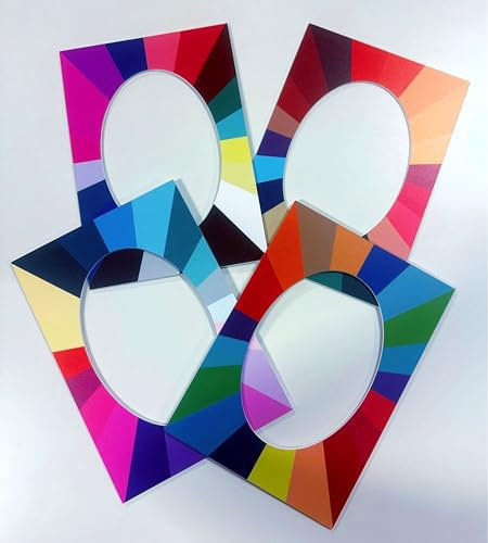 Set 4 Cornici Colorate Macrostagioni per Analisi del Colore, Antiriflesso Professionale/Maison Image Academy