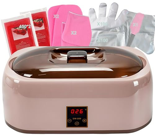 Macchina per la cera di paraffina idratante per mani e piedi, kit da bagno da 4000 ml per una rapida fusione, trattamento rilassante e ringiovanente