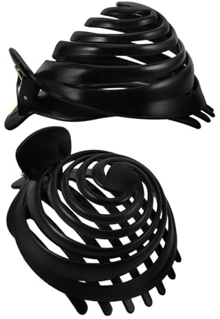 iplusmile 2 Pièces Pinces à Cheveux Spirales Rondes Outil de Coiffure Dome Antidérapant pour Chignons Naturels et Élégants Accessoires Capillaires pour Femmes