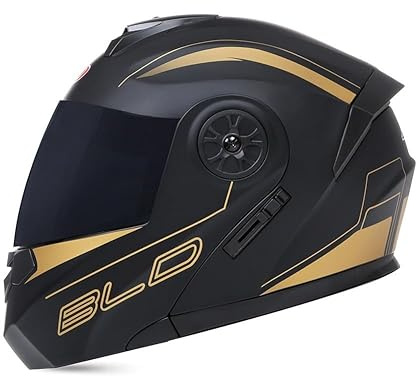 Frcychri Casco Integrale Flip-Up Modulare Moto - con Doppia Visiera Girevole Anti Nebbia E Ventilazione Efficiente - Omologato ECE R22.06 - Leggero per Uomini E Donne - Scooter & Moped A,2X-Large