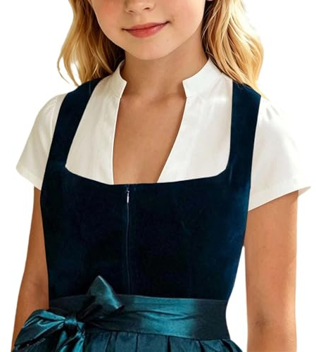 Blouse Fille Bavaroise Chic Chemisier pour Fille Tenue Traditionnelle