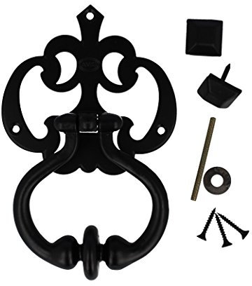 Türklopfer Haustürklopfer Türklingel Schmieseeisen Schwarz matt Modell Artistica Höhe 190mm