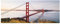 Bilderwelten Top Städte Glasbilder Wandbild Foto 40 x 100cm, Golden Gate Bridge San Francisco