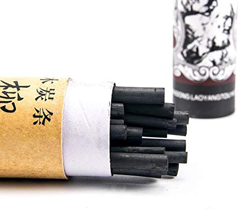 PPX Natürliche Zeichenkohle, Weidenkohle - Länge 13.5 cm - 25 Stück (3-5mm)