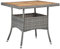 vidaXL Akazienholz Massiv Gartentisch 4 Personen Esstisch Terrassentisch Balkontisch Rattantisch Gartenmöbel Grau Poly Rattan 80x80x75cm