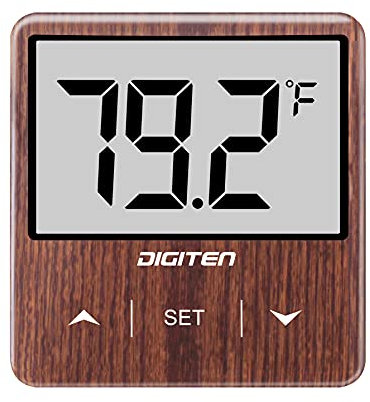 Digital Aquarium Thermometer, Fish Tank Thermometer with Large LCD Display, Stick-on Tank Temp Sensor Ensures Accurate Reading, High/Low-Temperature Alarm Aquarium Thermometer