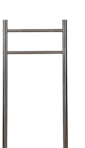 Einzel Briefkastenständer Edelstahl 120 cm hoch in Silber HPB38252R, für einen Briefkasten mit Befestigungsmaterial zum Verschrauben in der Erde Rostfrei