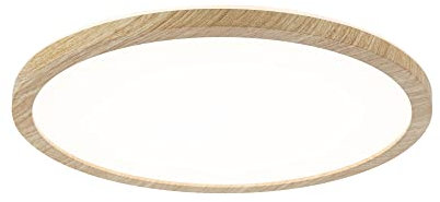 Paulmann 71028 LED Panel Atria Shine Deckenleuchte mit Backlight rund IP44 16W 1600lm 293mm Holzoptik Kunststoff 3000K - Warmweiß Badleuchte
