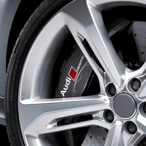 Generisch Brake Calliper Sticker Sport Suitable for S-line A4 A5 A6 Sticker RS S4 S6 RS6 Car Sticker Tuning Racing JDM Self-Adhesive Heat Resistant White
