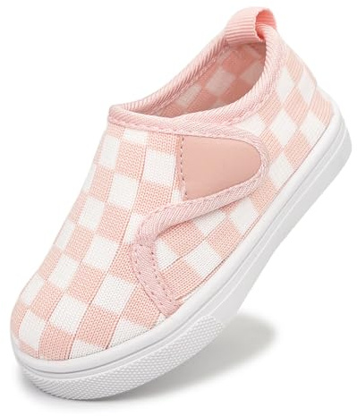 iSusuJo Baby Walking Shoes Boys Girls Sneakers Infant First Walker Shoes 6 9 12 15 18 24 Months Pink White Size 6-12 Months Infant