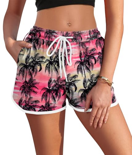 AI'MAGE Pantaloncini Costume da Bagno Nuoto Donna Sportivi da Spiaggia Pantaloni ad Asciugatura Rapida con Tasca