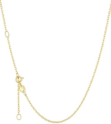 ChicSilver Kette Silber 925 Damen Panzerkette ohne Anhänger, Massiv Ankerkette 1.5mm Halsreif Gold, 925 Sterling Silber Rolokette Halskette, 50cm lang Silberkette für Hochzeit Verlobung