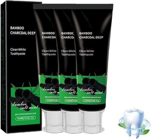 Kicklo Bamboo Charcoal Teeth whitening Toothpaste, Organic Bamboo Charcoal Toothpaste Natural Teeth whitening, Tooth Stain Removal, for Sensitive Teeth (3)