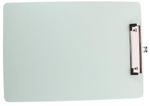 WEKAMOS Portapapeles Resistente y Duradero Delicado de Aleación de Aluminio y Pp Color Verde Claro para Oficina Adecuado para Uso Profesional y Escritura