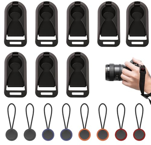 LuxStellar 8 stycken kamerarem med snabblås för DSLR-kameror – enkelt och säkert kamerabälte snabblås, kompatibel med kameror och kameraremmar