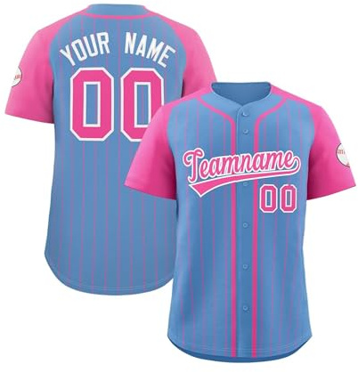Personalised Custom American Football Jersey - Add Your Name Number Team Logo - Quick Dry Breathable Training Sports T-Shirt for Men Youth Kids - S-7XL Blue