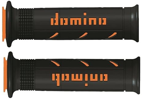 Motorrad Griffe Lenkergriffe aus gummi für Naked, Tourer, Rennsport, Cruiser, Pitbike (Orange)