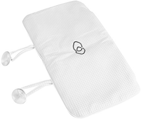 Elprico Badekissen für Frauen - Badewanne Kissen, Spa Kissen, Ganzkörper, Antimykotisch - Entspannung im Bad, Kopf- & Nackenstütze, Waffle Pattern Fabric + PVC, Weiß