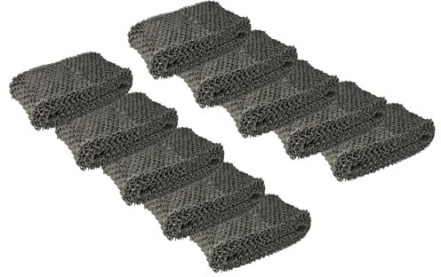 vhbw 10x Filter kompatibel mit Philips HU4813, HU4813/10, HU4814/10 Luftbefeuchter - Luftfilter, Vliesfilter, Grau