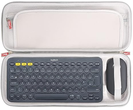 Mchoi Hard Case Fits for Logitech Pebble 2 Combo K380 K380s Wireless Keyboard and Pebble Mouse Combo, with Mesh Pocket for UBS Cable and Accessories, Case Only