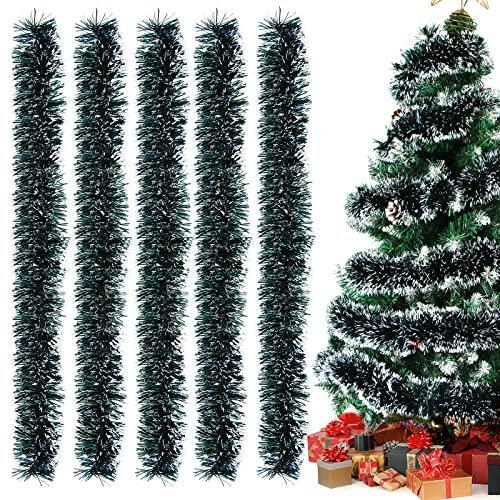 Aurasky Ghirlanda Natale Verde, Festoni Natalizi Oscuro, Decorazioni Albero Natale