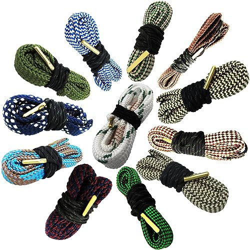 Royal Hunter® Laufreinigungsschnur I Borensake Kaliber .38 .357 .380-9mm I Laufreinigung für Gewehre und Pistolen Ɩ Premium Bore Snake mit integrierter Messingbürste