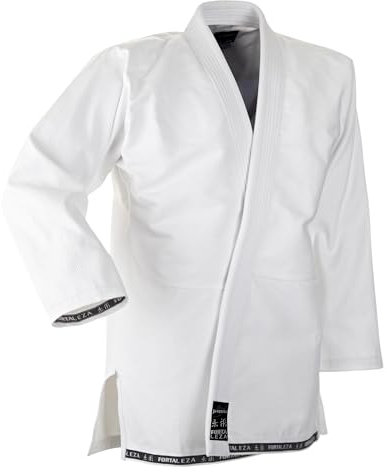 Ju-Sports BJJ Jacke Fortaleza pro Weiß A2H I Jujutsu Anzug für Erwachsene I Kampfanzug mit extra verstärkten oft beanspruchten Stellen I Aus einem Stück geschneidert I 100% Baumwolle