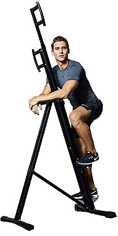 Vertical Climber Exercise Machine- Folding Mountain Climber Stair Stepper for Maximum Calorie Burn- Cardio Fitness Equipment for Gym Workout with Beautiful Scenery View
