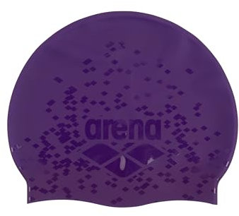 Arena Uni-Silikon-Badekappe für Damen und Herren, Fitness, Schwimmer, intensives Training, langlebig, weich, elastisch, Pflaume/Violett