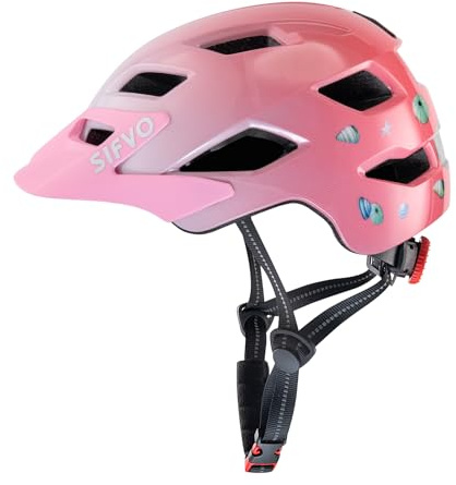Kids Helmet, SIFVO Kids Bike Helmet Boys and Girls Bike Helmets with Cool Visor Helmet for Kid 5-14, Kid Bike Helmets Youth Bike Helmet Adjustable & Lightweight 50-57cm