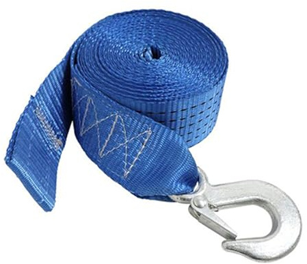 Hattba Cinghia per verricello con gancio per veicoli da traino, ricambio resistente, accessori per rimorchi per barche, 19,7/26,2/10 m