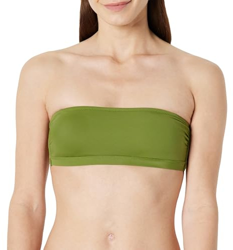 Amazon Essentials Haut de Maillot de Bain Bandeau Femme, Vert Olive, 42