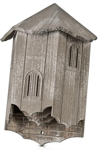 VIREESR Fledermaushäuser aus Holz für draußen, Fledermauskästen für draußen, große Dreikammer-Box, perfekt entworfen, um Fledermäuse anzulocken, langlebig und einfach aufzuhängen (Fledermaushaus