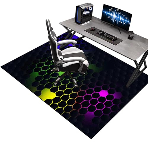 Colorb26 - Tappetino per sedia da gioco per moquette, 120 x 160 cm, protezione da pavimento per sedie a rotelle, tappetini per pavimenti duri e moquette