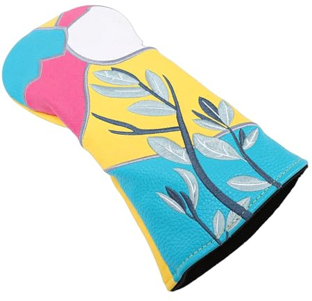 Alomejor Copricapo da Golf, Copricapo da Golf in Morbida Pelle PU per Uomo e Donna, Protezione Ricamata per Set di Mazze e Driver in Legno (#3-5F)