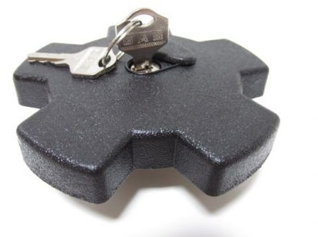 Tankdeckel abschließbar 5-Stern 40 mm passend für Hercules RS, RX, Supra, Prima, GT, GX, SX – für Bajonettverschluss inkl. 2 Schlüssel – Benzintank-Deckel Mofa Moped