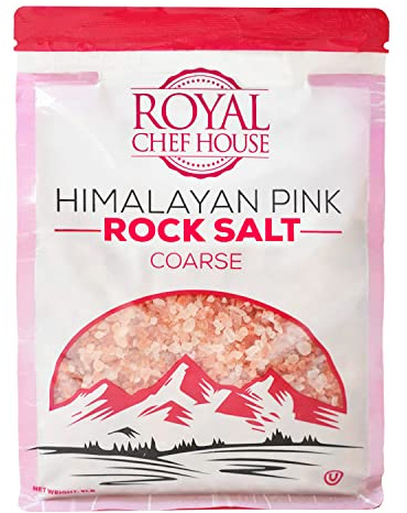 Himalayan Pink Salt 5 lbs Coarse Grain Bulk Bag - Hymalain Pure Gourmet Crystals - Himilian 100% Natural - Contains 84 Minerals -Suitable for Body Bath Scrubs Table Salt Grinder & Salt Mills - Kosher