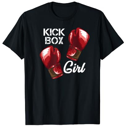 Kickboxen Girl Handschuhe Sport Boxen Frauen T-Shirt