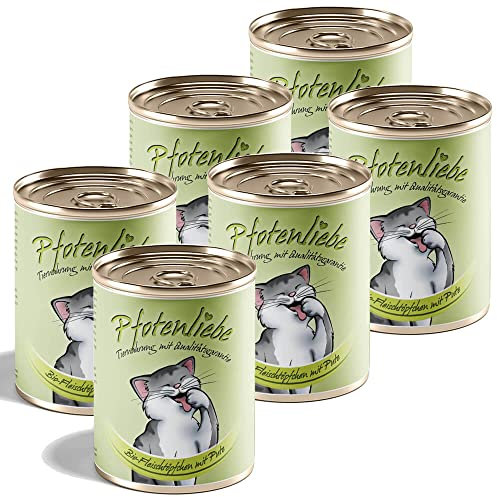 Bio Katzenfutter | Bio-Fleischtöpfchen mit Pute | mit Qualitätsgarantie | Natürlich ohne Chemie | Machen Sie Ihre Katze glücklich! | 400g (6X 400g)