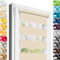 Estika Doppelrollo Klemmfix ohne Bohren - 75 cm x 120 cm - Beige - 27 Stofffarben, Tag und Nacht Duo Rollo, Rollos für Fenster ohne Bohren, Fenster Sichtschutz (75 cm Stoffbreite)