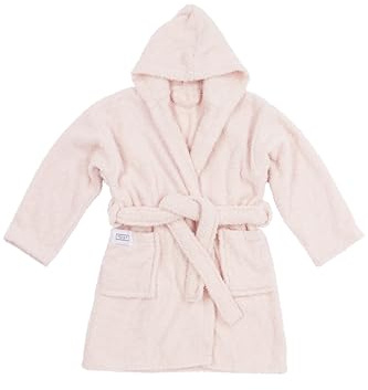 Meyco Baby Peignoir uni en éponge (peignoir enfant 100% coton, merveilleusement doux, qualité supérieure, absorbe l'humidité, taille : 98/104), Soft pink