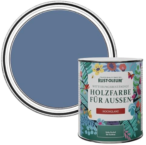 Rust-Oleum Blue Mould-Resistant Garden Paint In Gloss Finish - Blue River 750ml