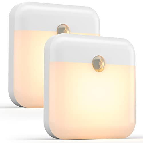 OUSFOT Luce Notturna LED, Sensore di Movimento per Interni, Luce Notturna Automatica con Attacco Magnetico, Luce Notturna per Bambini per Cameretta, Cucina, Corridoio, Scala, Soggiorno (2 Pezzi)
