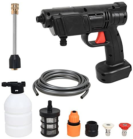 HEZHU för Makita-18 V batteri högtryckstvätt bärbar sprutpistol vatten tryckrengörare, svart, batteridriven (denna produkt innehåller inga batterier, köp separat!!!)