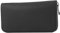 modamoda de SILBER-P02 Damen Leder Geldbörse Portemonnaie lang Handmade in Italy, Farbe:Schwarz