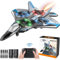 Beria RC Plane Toy for Kids Age 3+, Remote Control Plane RC Aeroplane Toys Gifts Boys Toy Birthday Presents Controlled Aircraft Airplanes Toys for Adult Blue