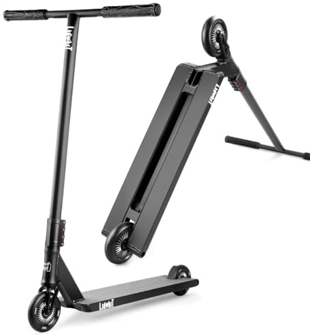 Limit LMT23AZ Pro Trick Street Scooter für große Erwachsene und Jugendliche, professionelle Stunt-BMX-Freestyle-Scooter, SCS, 4 Schrauben mit Box-Enden, perfekt für fortgeschrittene Fahrer (schwarz)