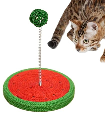 Sisal Toys for Gats - Sisal Cat Toy, Almohadillas per il pavimento | tavola da grattare con palline primaverili per la protezione dei mobili